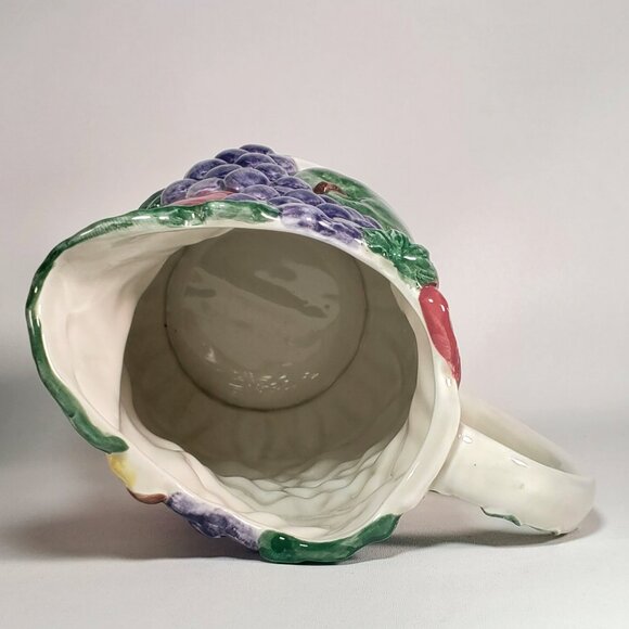 Vintage Ogatari Fruit Embossed Pitcher – Large 8" Version – Made in Japan - Picture 11 of 11